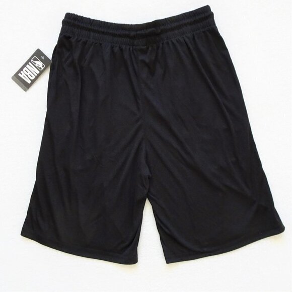 NBA Athletic Shorts Men's Size M Black Elastic Waist - Picture 4 of 6